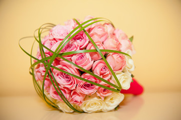 bridal bouquet  on the table