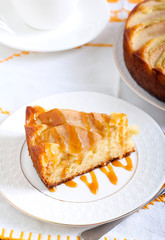 Slice of pear cake