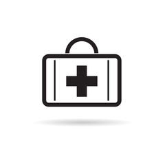 first aid case icon vector