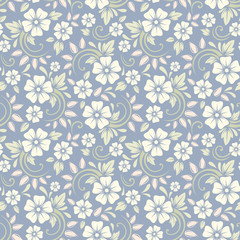 Vintage seamless floral pattern. Vector illustration.