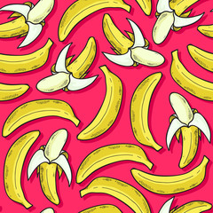 Bananas seamless pattern.