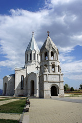Fototapeta na wymiar The Church of Surb Amenaprkich Ghazanchetsots, Shushi