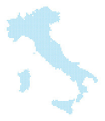 Fototapeta premium Mappa d'Italia, astratta, science fiction, pixel