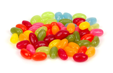 colorful candy on a white background