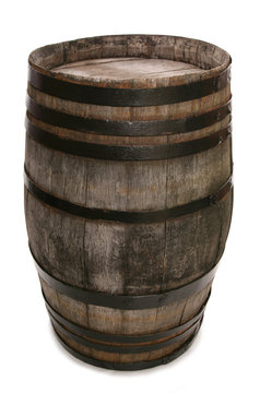 old vintage oak wine barrel