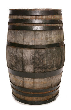 vintage oak wine barrel