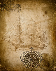 Grunge marine background. © eleonora_77