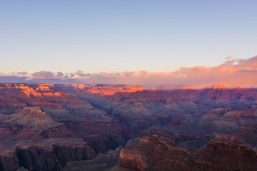 Fototapeta na wymiar Grand Canyon in Arizona, USA during sunset