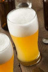 Fototapeta na wymiar Resfreshing Golden Lager Beer