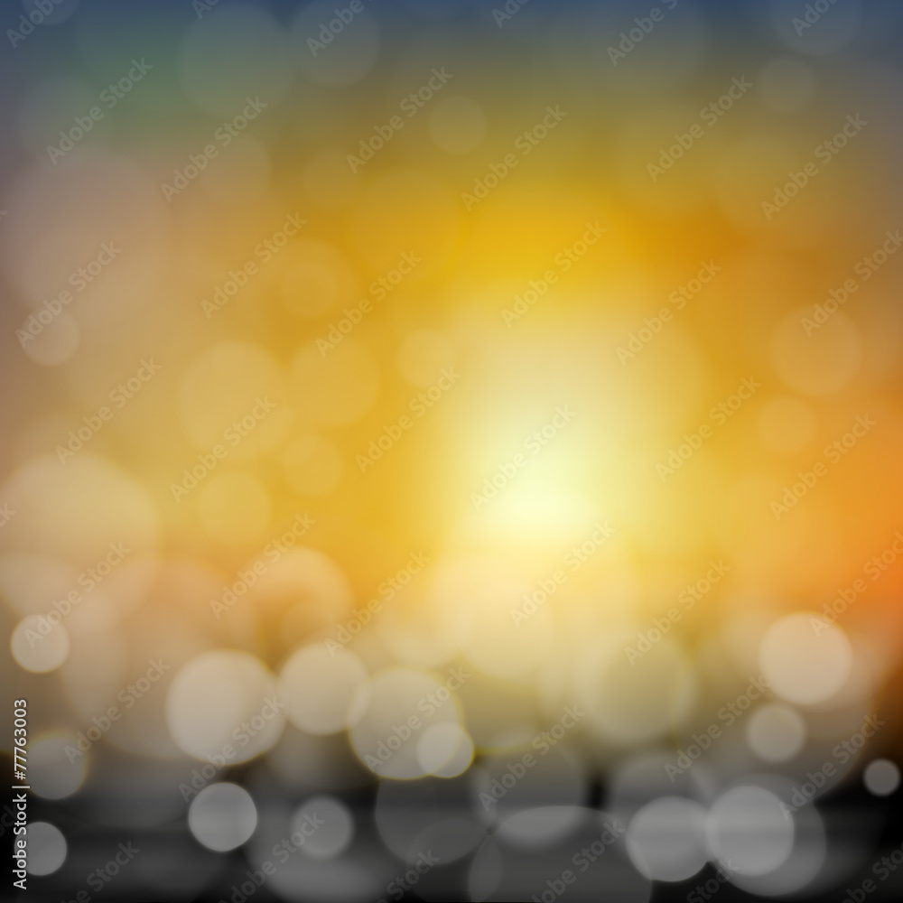 Poster blurry background with bokeh effect. abstract vector