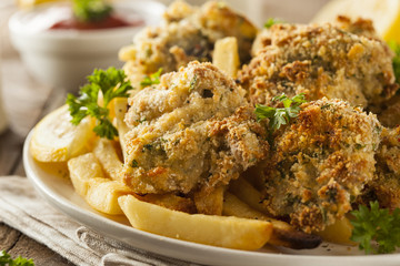 Homemade Breaded Fried Oysters