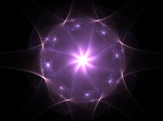 Spring themed abstract floral pattern, digital fractal art