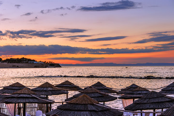 ESTATE,Costa adriatica al tramonto:Bisceglie.ITALIA(Puglia)