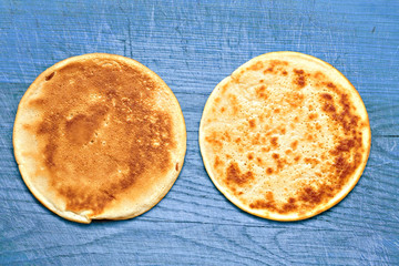 two pancakes