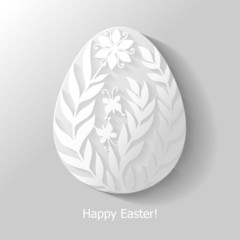 Decorative flowers Easter egg flat icon