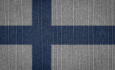 Fototapeta na wymiar Finnish fabric flags