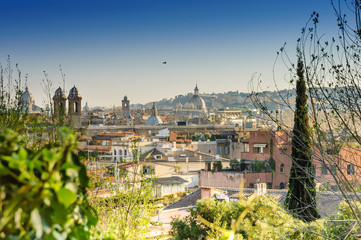 view of Rome  from Pincio hill