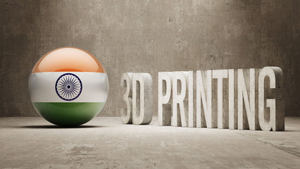 India.  3d Printing Concept