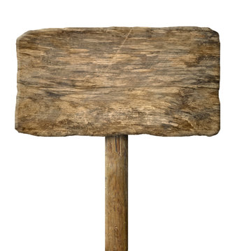 Holzschild verwittert