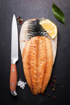 Fresh smoked mackerel with peppercorns