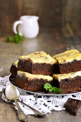 Brownies with curd.