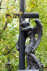 Angel statue on Moscow cemetery
