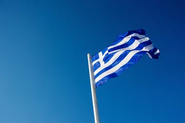 Fototapete Elafonissi Strand, Kreta, Griekenland greek flag