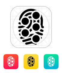 Fingerprint loop type scan icon.