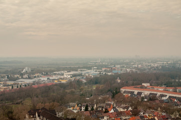 Fototapeta premium Ludwigshafen Mannheim Altrip Basf Lufaufnahme Pfalz