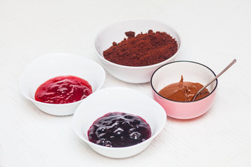 Ingredients  for baking homemade cake pops