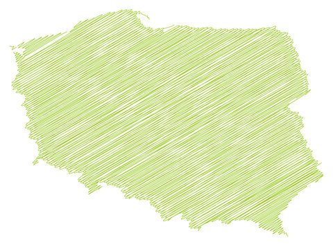 Fototapeta Landkarte *** scribbled Polen