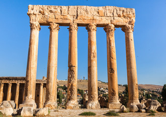 Temple of Jupiter in Baalbek ancient Roman ruins in Lebanon © Aleksandr S