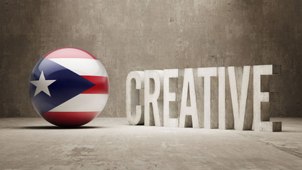 Naklejka premium Puerto Rico. Creative Concept