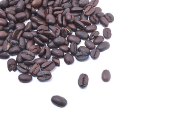 Coffee bean on white background