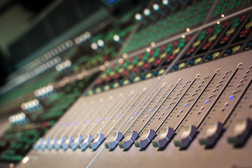 Fototapeta na wymiar Professional audio equipment in studio