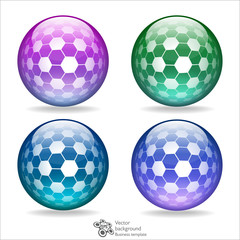 Glossy Crystal Ball_Honeycomb #Vector