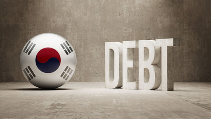 South Korea. Debt  Concept