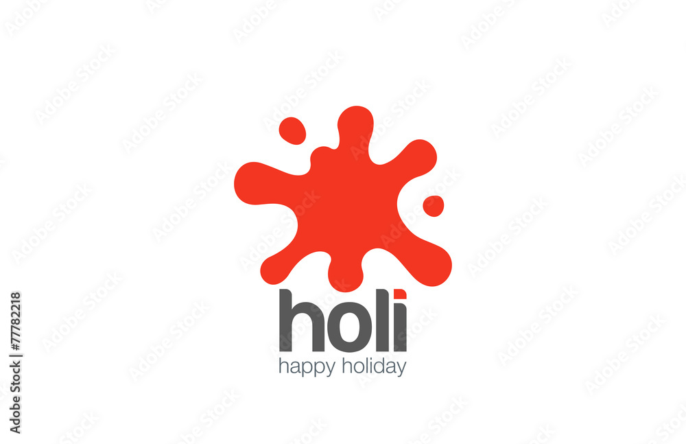 Poster Paint Blob Logo abstract design vector. Liquid splash icon
