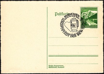 retro postcard Germany 1939 printing