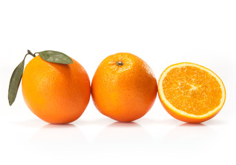 Big oranges fruit  isolated on white background