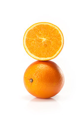 Big oranges fruit  isolated on white background