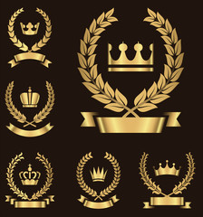 Gold Heraldry Emblems