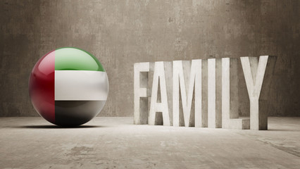 United Arab Emirates. Family  Concept.