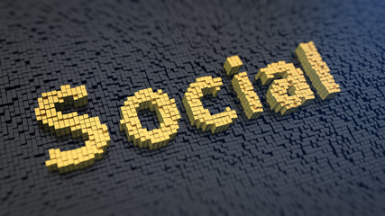 Fototapeta premium Social cubics