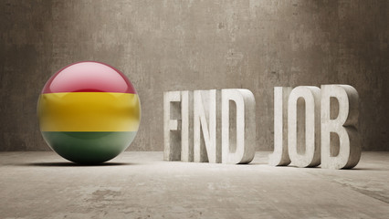 Bolivia. Find Job  Concept