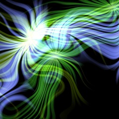 Blue, green bright plasma abstract