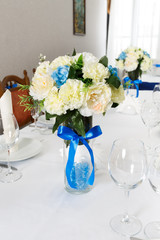 Event decoration - served table with flowers