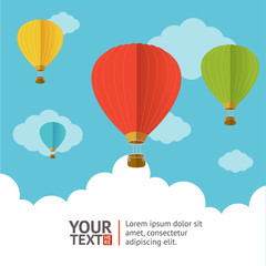 Fototapeta premium Vector. Hot air ballons option banners