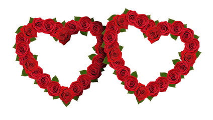 Rose in Form eines Herzens