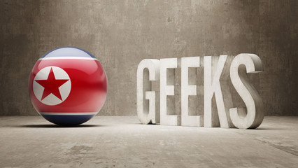 North Korea. Geeks  Concept.